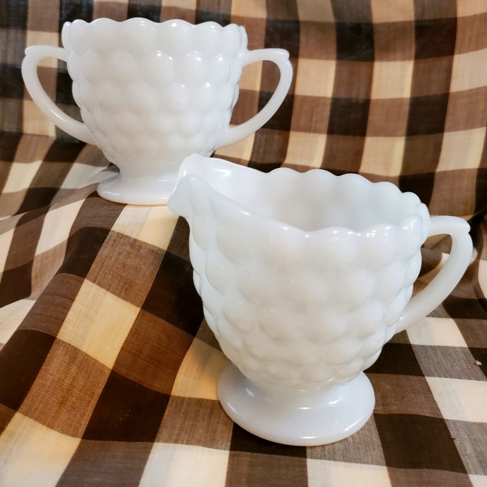Vintage Bubble Creamer&Sugarbowl